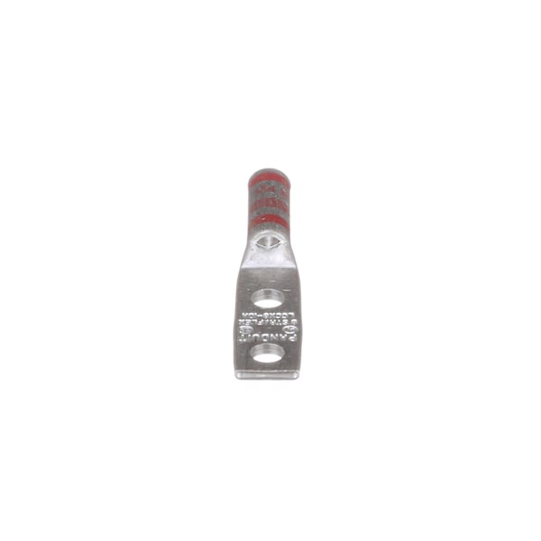 Panduit One-Hole Compression Lug, 8 AWG Max, Long Barrel, Copper, Red LCCX8-10A-L - main